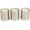 White Wax Vanilla Marshmallow Scented Candle with Geometric Silver Containers, 3ct.